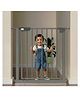 Cherilo Baby Safety Gate for Kids & Pets, Fits 75- 85 cm, Auto Close, 1 Year Manufacturer Warranty, Adjustable, No Drill Installation, Pressure Mounted Safety Gate for Kids, Metal Child Gate - Grey