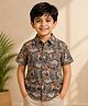 Cuttyfy Cotton Linen Woven Half Sleeves Floral Printed Shirt - Multi Colour