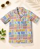 Cuttyfy Cotton Woven Half Sleeves Typography Printed Shirt - Multi Colour