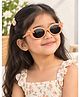 Stol'n Bow Detailed Round Sunglasses - Peach