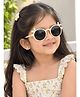 Stol'n Ear Detailed Round Sunglasses - Cream