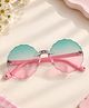 Stol'n Gradient UV Protected Scalloped Rimless Sunglasses - Green