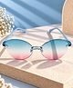Stol'n Gradient UV Protected Rimless Sunglasses - Blue