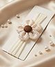 Radhya accessories Floral Applique Detailed Headband - Cream