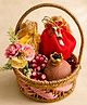 Artecasa Rangoli Pink & Festive Potli Gift Basket