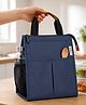 SaleOn Insulated Lunch Bag for Women & Men | Waterproof Soft Cooler Tote | Leakproof, Reusable with Pockets | Thermal Lunch Box for Office, Travel, Picnic (Navy Blue)
