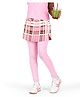 Plan B Cotton Knit Plaid Checked Skeggings - Pink