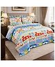 BhaiJi Bedsheets Glace Cotton Bed Sheet Double Bed With 2 Pillow Covers Kids Cartoon Prints - Happy Day ducks