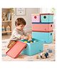 R for Rabbit Kiddo Korner Multi Storage Organiser with Lid BPA Free PP Material Set of 4 - Navy Blue