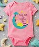 YO!4U Cotton Knit Half Sleeves Sleeping Baby Printed Onesie - Pink