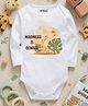 YO!4U Cotton Knit Half Sleeves Giraffe Printed Onesie - White