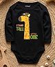 YO!4U Cotton Knit Half Sleeves Giraffe Printed Onesie - Black