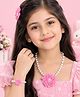 Daizy Pearl Detailed Floral Embellished Jewellery Set - White