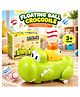 Elecart Floating Ball Crocodile Toy for Kids Air Levitation Ball Blowing Toy with Music, Lights & Rolling Wheels, Interactive Sensory Learning Toy, Moving Crocodile Gift (Pack 1 Random Colour)