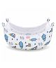 Baby Corp Traditional Muslin 4 Layer Baby Khoyu/Cotton Cradle Cloth for Ghodiyu/Jhula/Palna & Mosquito Net | Cradle Stand Use (Dino Blue)