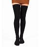 BookMyCostume Cotton Lycra Solid Thigh High Stockings - Black