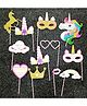 Funcart Unicorn Theme Party Props - 12 Pieces