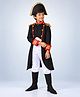 Little Surprise Box Halloween Theme Full Sleeves Nautical Captain Costume Set - Black