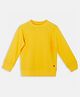 Kiggle 100% Cotton Knit Full Raglan Sleeves Solid Sweatshirt - Mustard