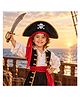 Babymoon Kids Black Velvet Pirate Tricorn Hat | Halloween. Birthday Party Props, Fancy Dress Competitions | Kids Photoshoot Props | 4-8 Years