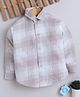 Fourfolds Cotton Blend Woven Full Sleeves Checked Shirt - Pink