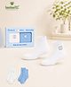 Kidbea Bamboo Knit Pack Of 2 K Embroidered Socks - Blue & White