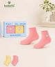 Kidbea Bamboo Knit Pack Of 2 K Embroidered Socks - Pink & Yellow