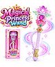 Sanjary Light Up Princess Magic Wand Toy for Girls, Purple Fairy Wand with Glowing Lotus Flower, Decorative Handle, Pretend Play Accessory color design may vary
