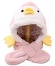 MOMISY Bird Designed Cap With Ear Flap - Pink Circumference - 50-54 Cms