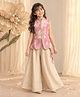 Tales & Stories Viscose Woven Sleeveless Floral Printed Top & Palazzo Set - Pink