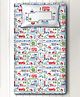 Busy Street Single Bedsheet With One Pillow Cover - Multicolour