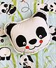 Silverlinen Panda Village Shape Cushion - White