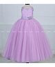 Li & Li Couture Net Woven Cap Sleeves Beads Embellished Butterfly Applique Detailed Gown - Lavender