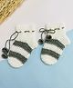 Little Peas Knit Striped Crochet Socks - White & Grey
