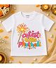 KNITROOT Cotton Knit Diwali Theme Half Sleeves Cutest Little Phuljhadi Text Printed Tee - White