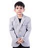 Huggle Boo Wool Woven Full Sleeves Solid Blazer - Grey