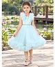 Huggle Boo Net Woven Sleeveless Frill Detailed Dress - Mint