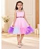 Huggle Boo Net Woven Sleeveless Sequin Embellished & Frill Detailed Dress - Pink