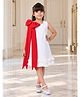 Huggle Boo Woven Sleeveless Bow Applique Detailed Dress - White