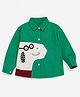 Huggle Boo Cotton Woven Full Sleeves Abstract Printed Shirt - Green