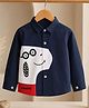 Huggle Boo Cotton Woven Full Sleeves Abstract Printed Shirt - Blue