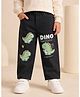 Huggle Boo Denim Woven Dinosaur Printed Jeans - Black