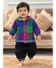 BAATCHEET Cotton Woven Full Sleeves Checked Top & Pants Set - Green