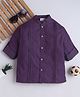 BAATCHEET Cotton Woven Full Sleeves Pintucked Shirt - Purple