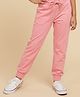 The Mom Store Fleece Knit Solid Winter Joggers - Pink