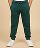 The Mom Store Fleece Knit Solid Winter Joggers - Dark Green