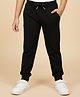 The Mom Store Fleece Knit Solid Winter Joggers - Black