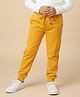 The Mom Store Fleece Knit Solid Winter Joggers - Yellow