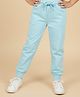 The Mom Store Fleece Knit Solid Winter Joggers - Light Blue