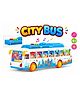 Sanjary Musical City Bus Toy with Lights and Sounds, Colorful Pullback Vehicle for Kids, Interactive Pretend Play Educational Gift for kids color design may vary